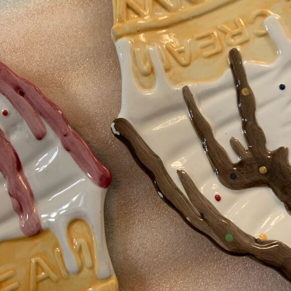 Ice Cream Novelty Serving Platter Plates Living Art - Picture 5 of 7